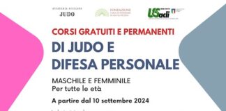 Locandina sui corsi di Judo e difesa personale