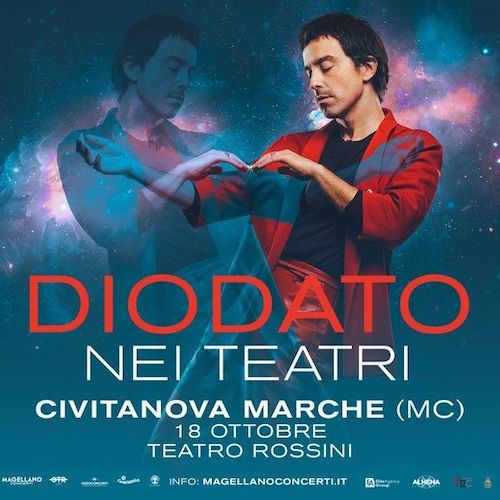 locandina con foto Diodato concerto a Civitanova