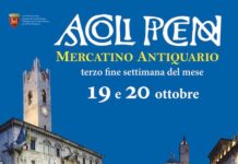 locandina del Mercatino Antiquario ad Ascoli Piceno